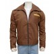 Mens Stevens Retro Brown Biker Style Casual Cotton Jacket