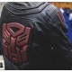 Mens Transformers Autobot Shield Black Armor Leather Jacket