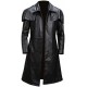 Mens Trench Coat A7 Fallout Vegas Veteran Ranger Real Black Sheep Leather Coat