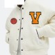 Mens V Logo Letterman Varsity Jacket