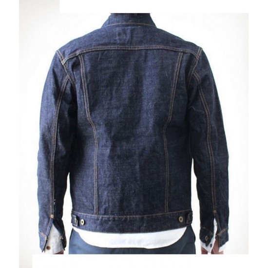 Men’s Buttoned Japanese Blue Jean Jacket