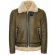 Men’s Hardy A21 Flight Aviator Brown Shearling Leather Jacket