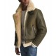 Men’s Hardy A21 Flight Aviator Brown Shearling Leather Jacket