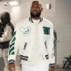 Men’s Lebron James Off-White Letterman Varsity Jacket