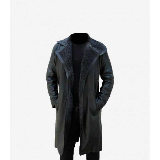 Men’s Long Trench Coat Winter Stylish Blade Runner Leather Jacket