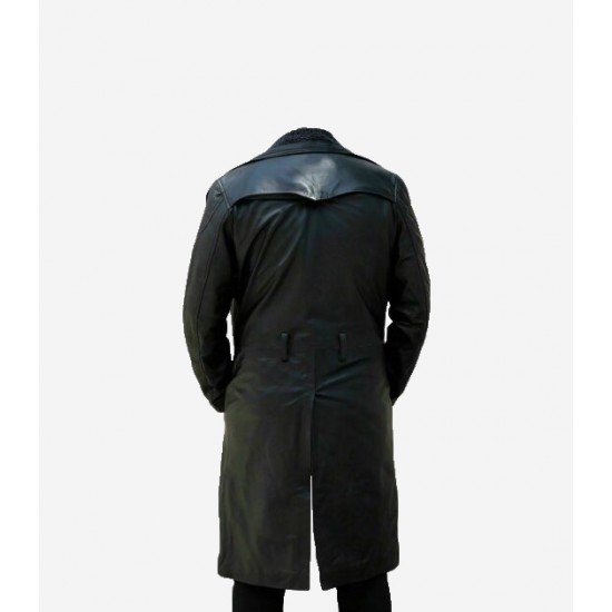 Men’s Long Trench Coat Winter Stylish Blade Runner Leather Jacket