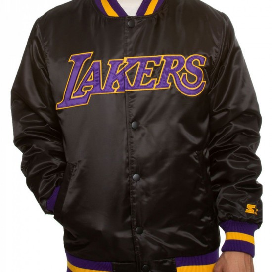 Men’s Los Angeles Lakers Bomber Satin Jacket