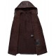 Men’s Moda Nellav Dark Brown Shearling Leather Hooded Coat