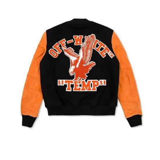 Men’s Off-White Eagle Temp Wool Varsity Jacket