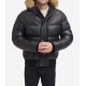 Men’s Quilted Arctic Cloth Bomber Jacket with Removable Hood