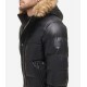 Men’s Quilted Arctic Cloth Bomber Jacket with Removable Hood