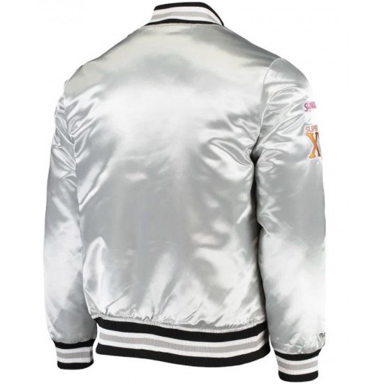 Men’s Raiders Las Vegas Silver Bomber Jacket