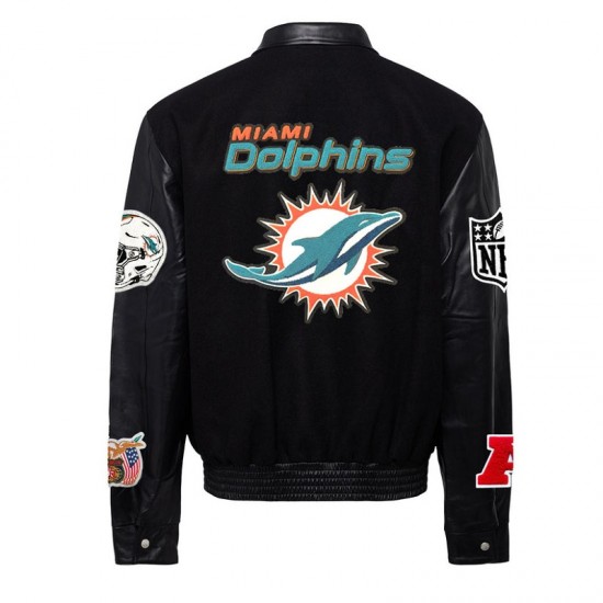 Miami Dolphins Black Varsity Jacket