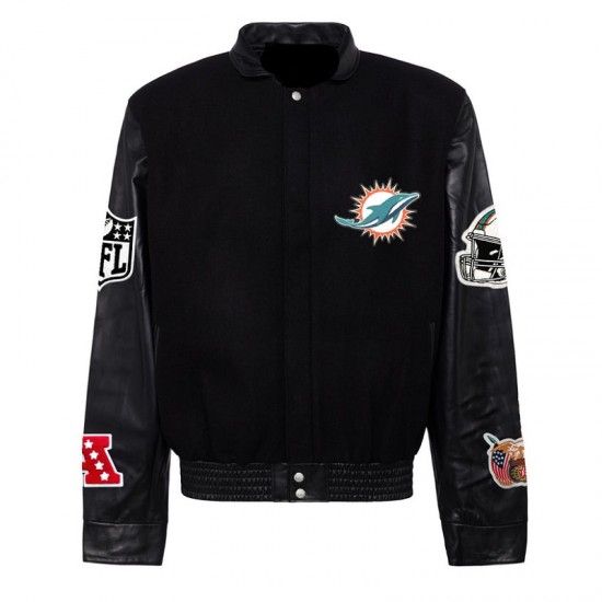 Miami Dolphins Black Varsity Jacket