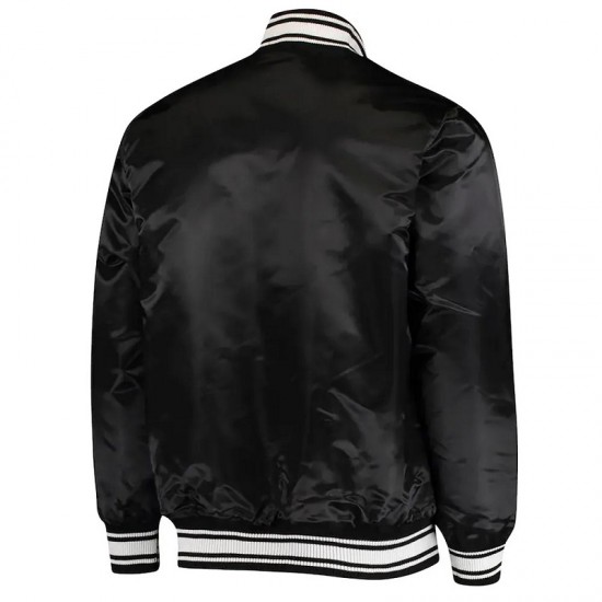 Miami Dolphins Locker Room Black Satin Jacket