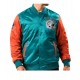 Miami Dolphins Locker Room Throwback Satin Varsity Jacket