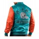 Miami Dolphins Locker Room Throwback Satin Varsity Jacket