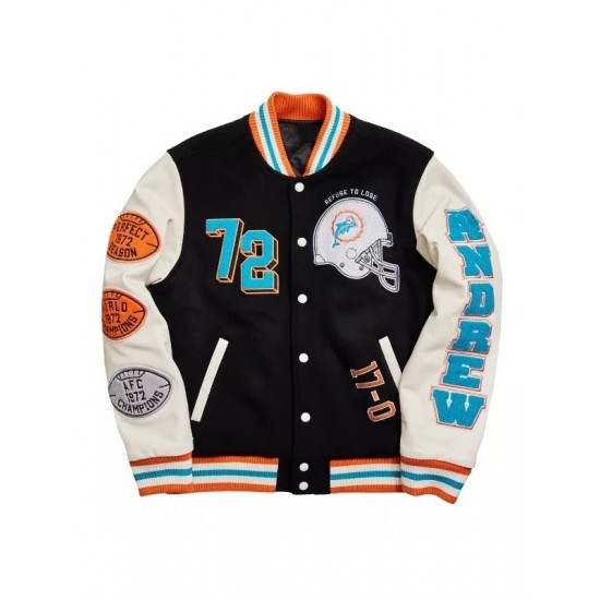 Miami Dolphins Throwback Varsity Jacket