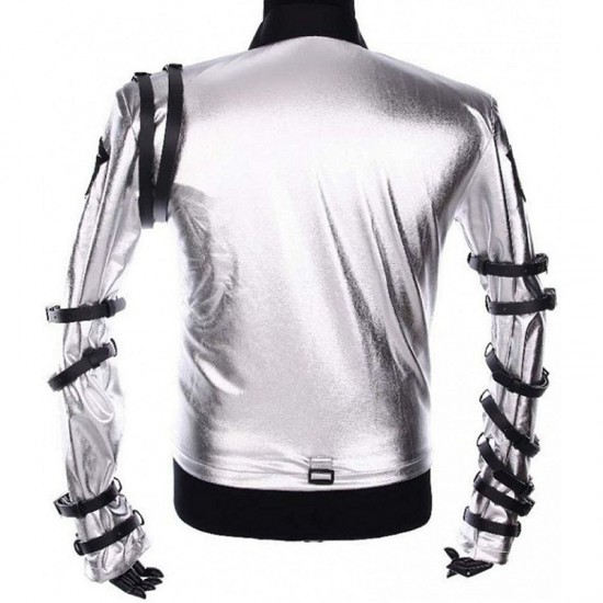 Michael Jackson King Of Pop Bad Concert Satin Jacket