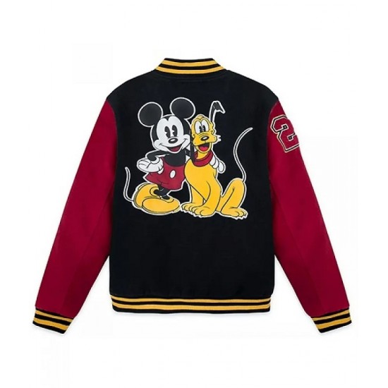 Mickey Mouse and Pluto Varsity Jacket