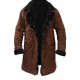 Mickey O'Neil Brad Pitt Snatch Brown Suede Shearling Coat