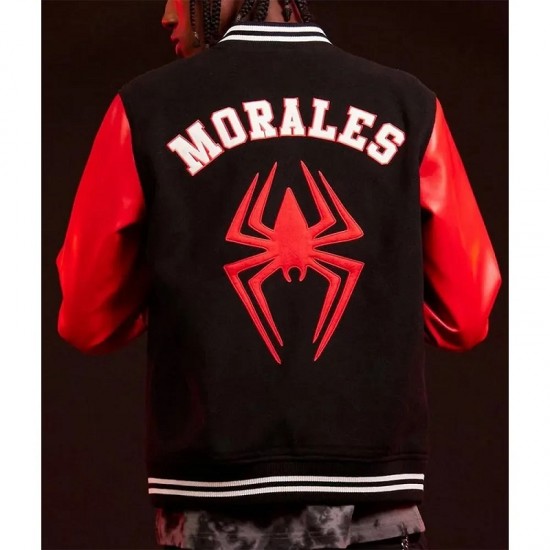 Miles Morales Spider-Man Across the Spider-Verse Varsity Jacket