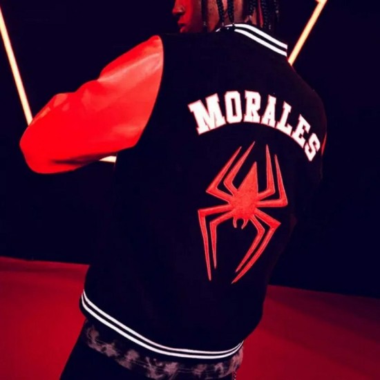 Miles Morales Spider-Man Across the Spider-Verse Varsity Jacket