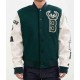 Milwaukee Bucks Green and White Letterman Jacket