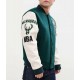 Milwaukee Bucks Green and White Letterman Jacket