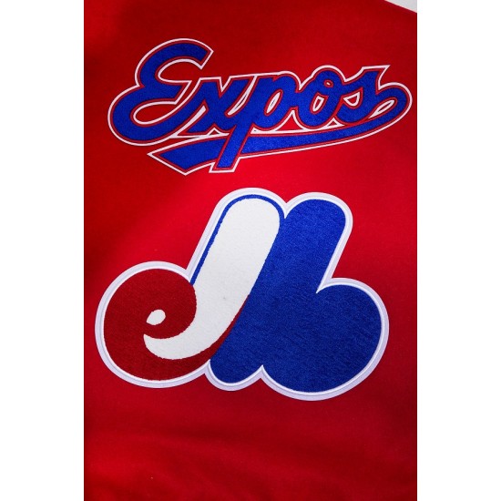 Montreal Expos Retro Classic Red Wool Varsity Jacket