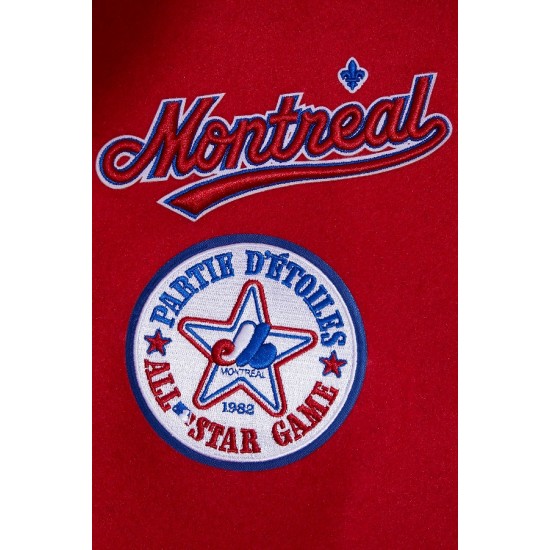 Montreal Expos Retro Classic Red Wool Varsity Jacket