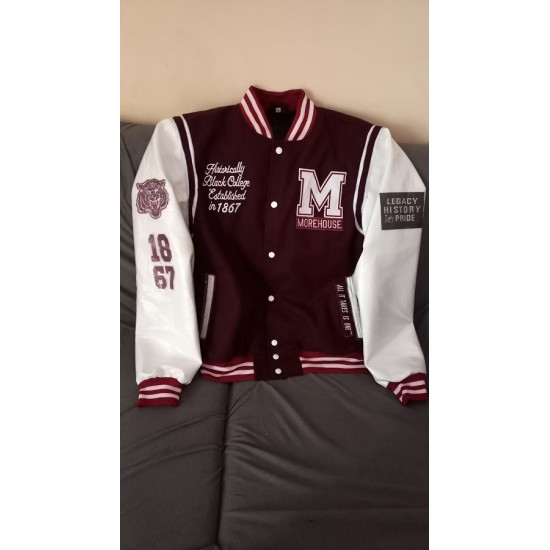 Morehouse College Maroon Letterman Jacket