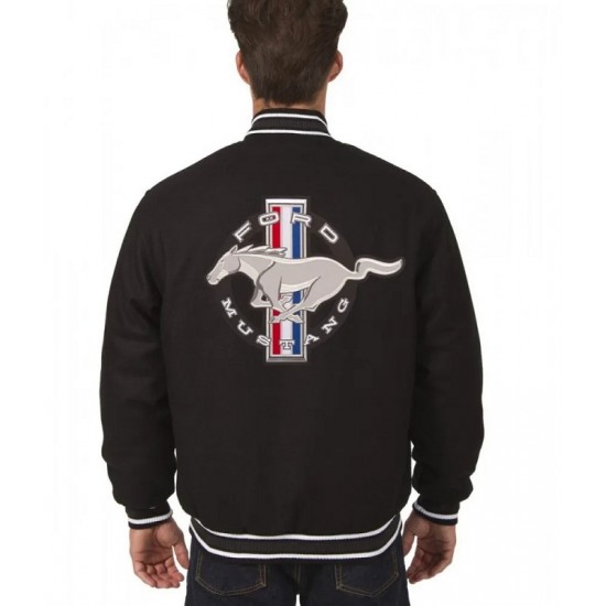 Mustang Varsity Wool Black Jacket