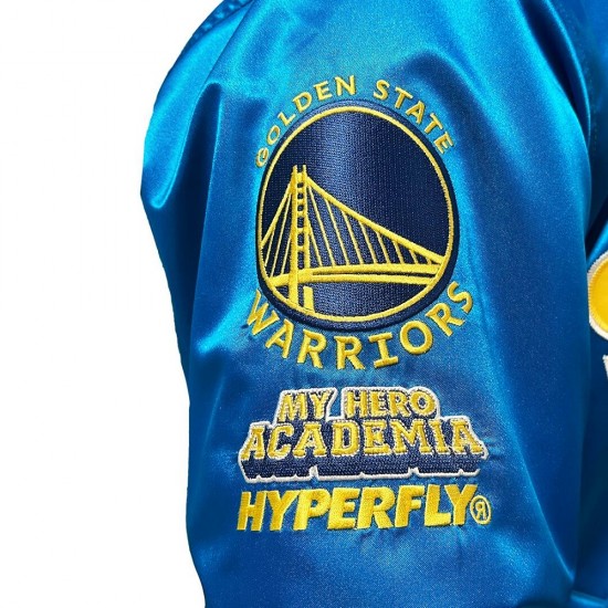 My Hero Academia NBA - All Might Golden State Warriors Satin Jacket