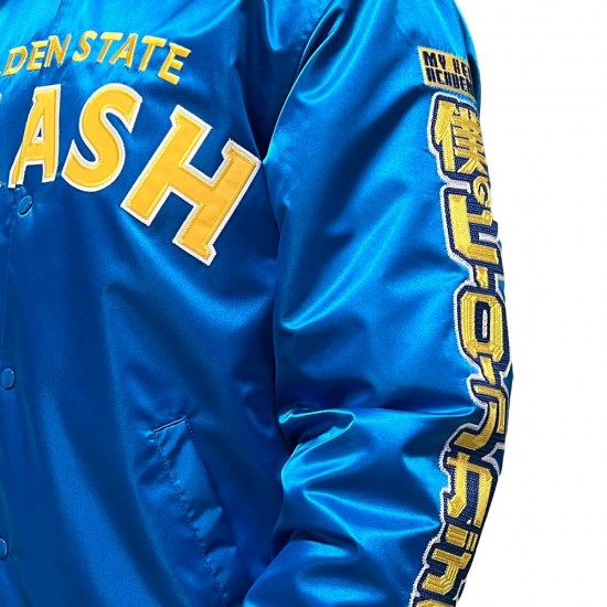 My Hero Academia NBA - All Might Golden State Warriors Satin Jacket