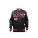 NBA Chicago Bulls Mash Up Logo Satin Men's Jacket