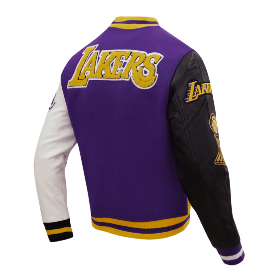 NBA Los Angeles Lakers Biker Varsity Jacket