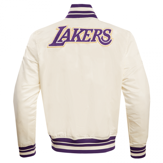 NBA Los Angeles Lakers Retro Classic Satin White Jacket