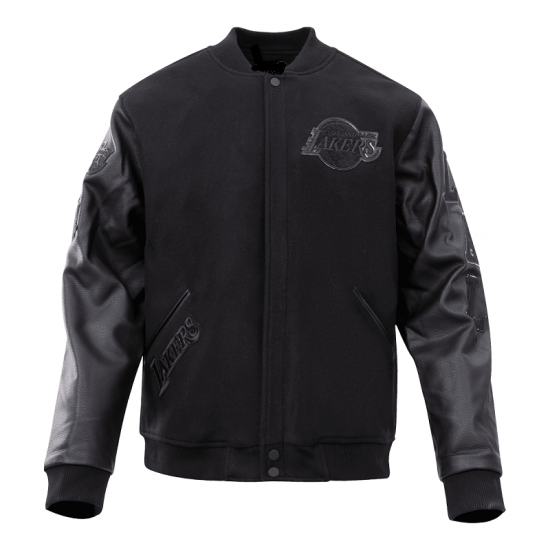 NBA Los Angeles Lakers Triple Black Varsity Jacket