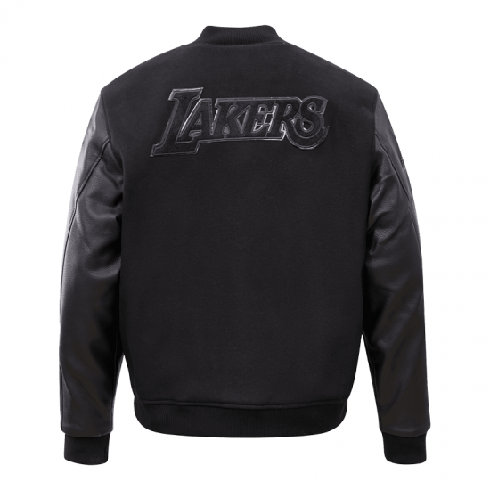 NBA Los Angeles Lakers Triple Black Varsity Jacket