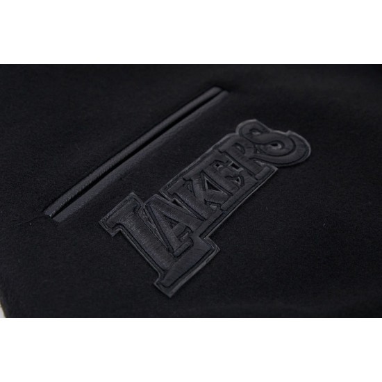 NBA Los Angeles Lakers Triple Black Varsity Jacket