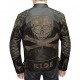 NEW Men’s Biker Reinforced Vintage Distressed Black With Skull Leather Jacket