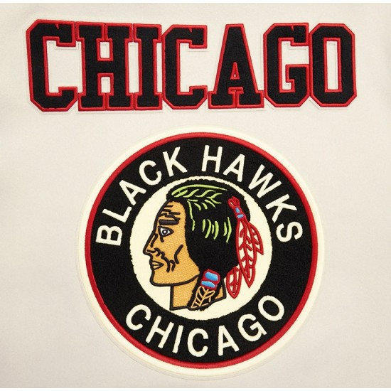 NHL Chicago BlackHawks Retro Classic Rib Varsity Jacket