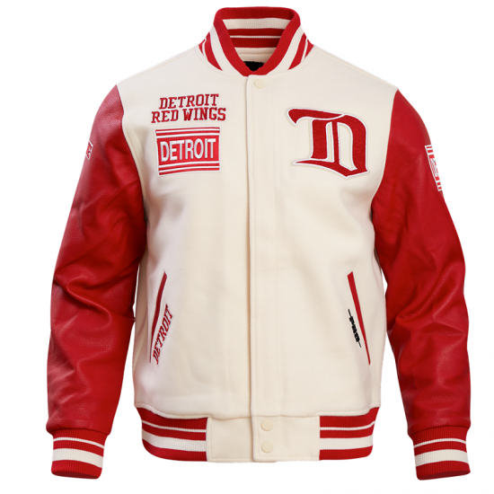 NHL Detroit Red Wings Retro Classic Rib Varsity Jacket