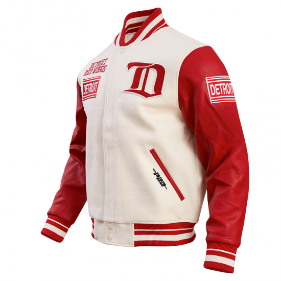 NHL Detroit Red Wings Retro Classic Rib Varsity Jacket