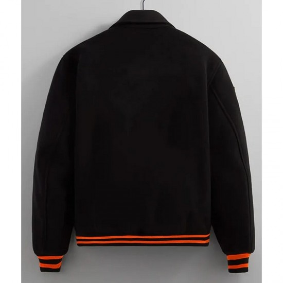 NY Knicks Varsity Black Wool Jacket