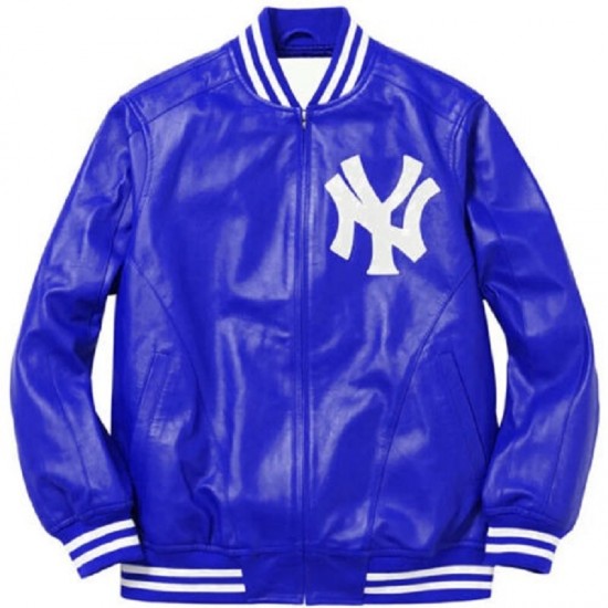 NY Yankees Letterman Varsity Genuine Leather Jacket