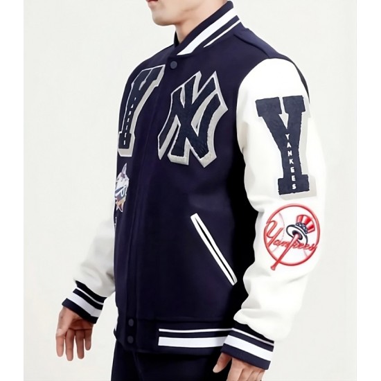 NY Yankees MBL Mash Up Logo Letterman Varsity Jacket