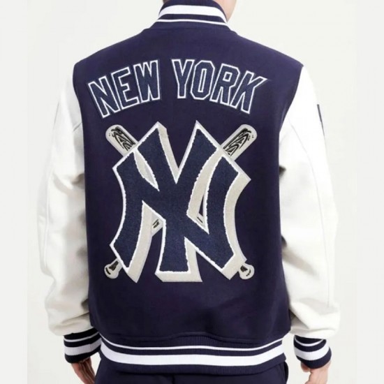 NY Yankees MBL Mash Up Logo Letterman Varsity Jacket