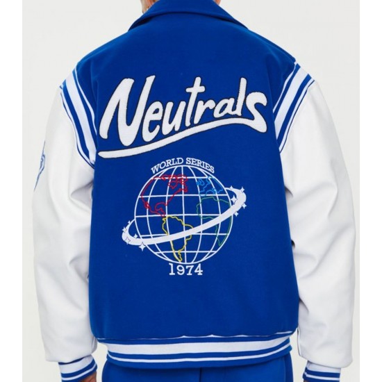 Neutrals Country Club Blue Varsity Jacket